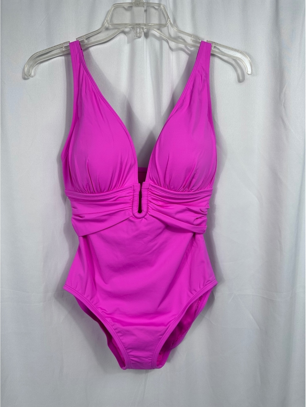 Bleu Rod Beattie Dahlia Pink One Piece Swimsuit Size 6